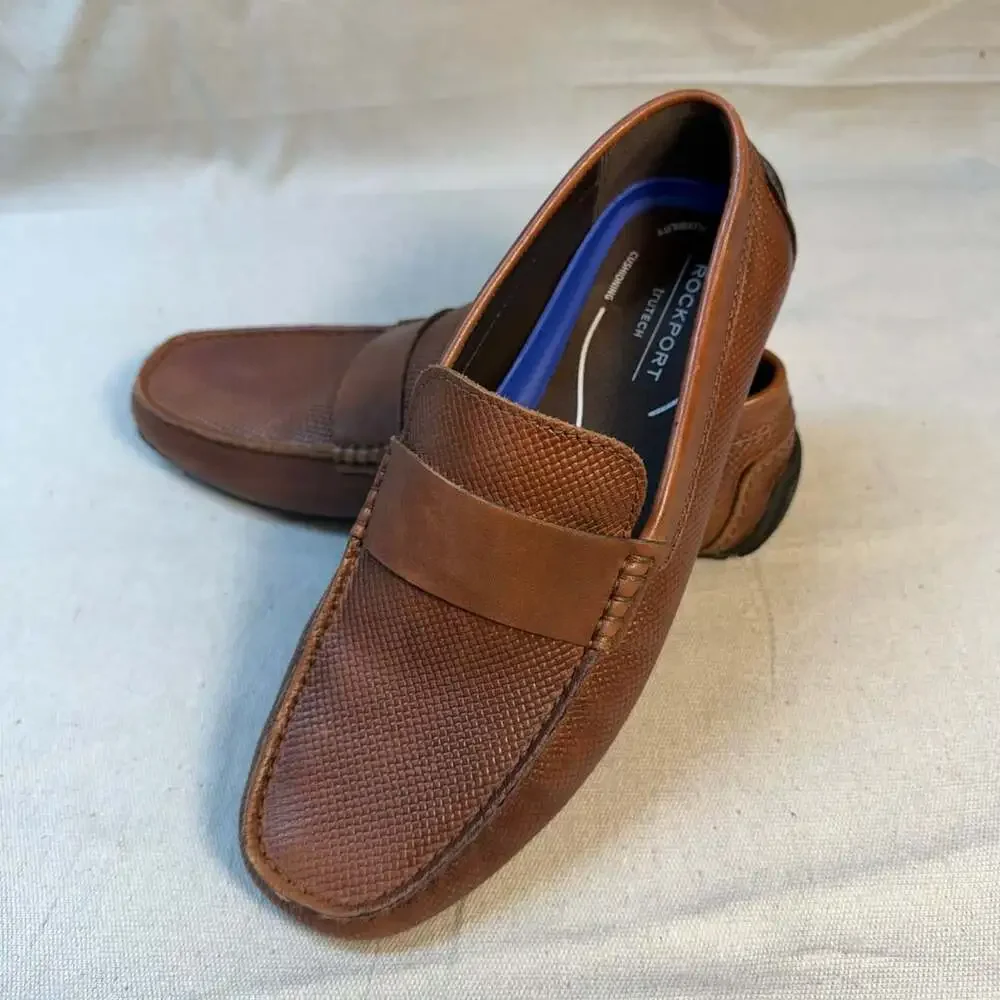 Rockport Tayo Slip-On Loafer Brown Embossed Leather